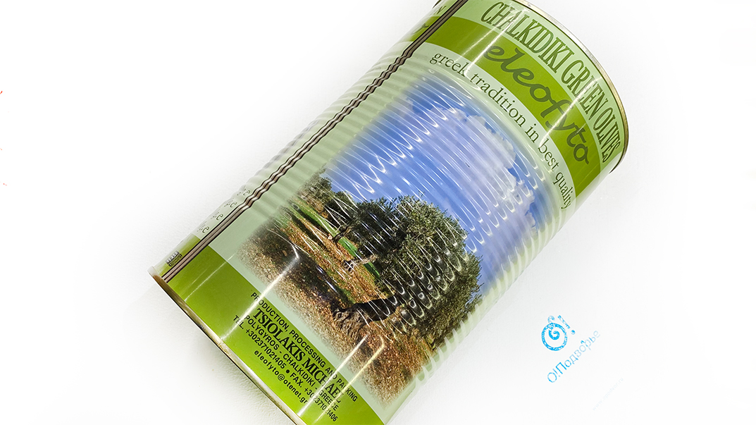 Оливки  с косточкой  CHALKIDIKI GREEN OLIVES, Греция  (на разв.), (жестяная банка) нетто 4250 грамм, продукта 2,5 кг