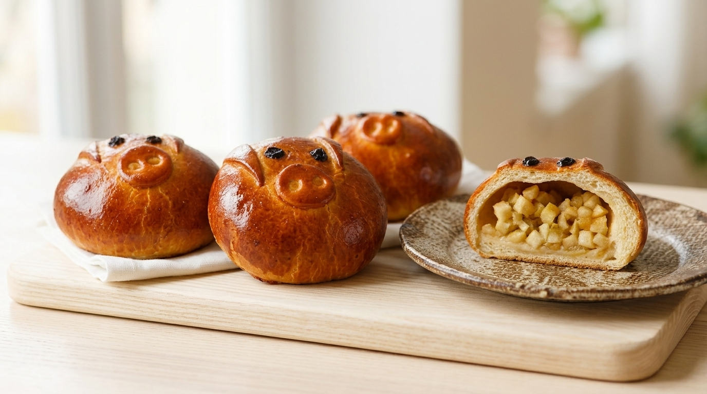 Сдоба "Поросёнок с яблоком"130 г Крафтовый