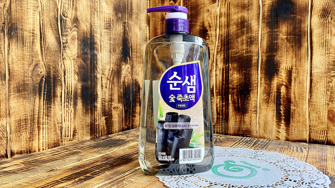 Средство для мытья посуды Сунсэм Бамбуковый уголь Корея 1 литр