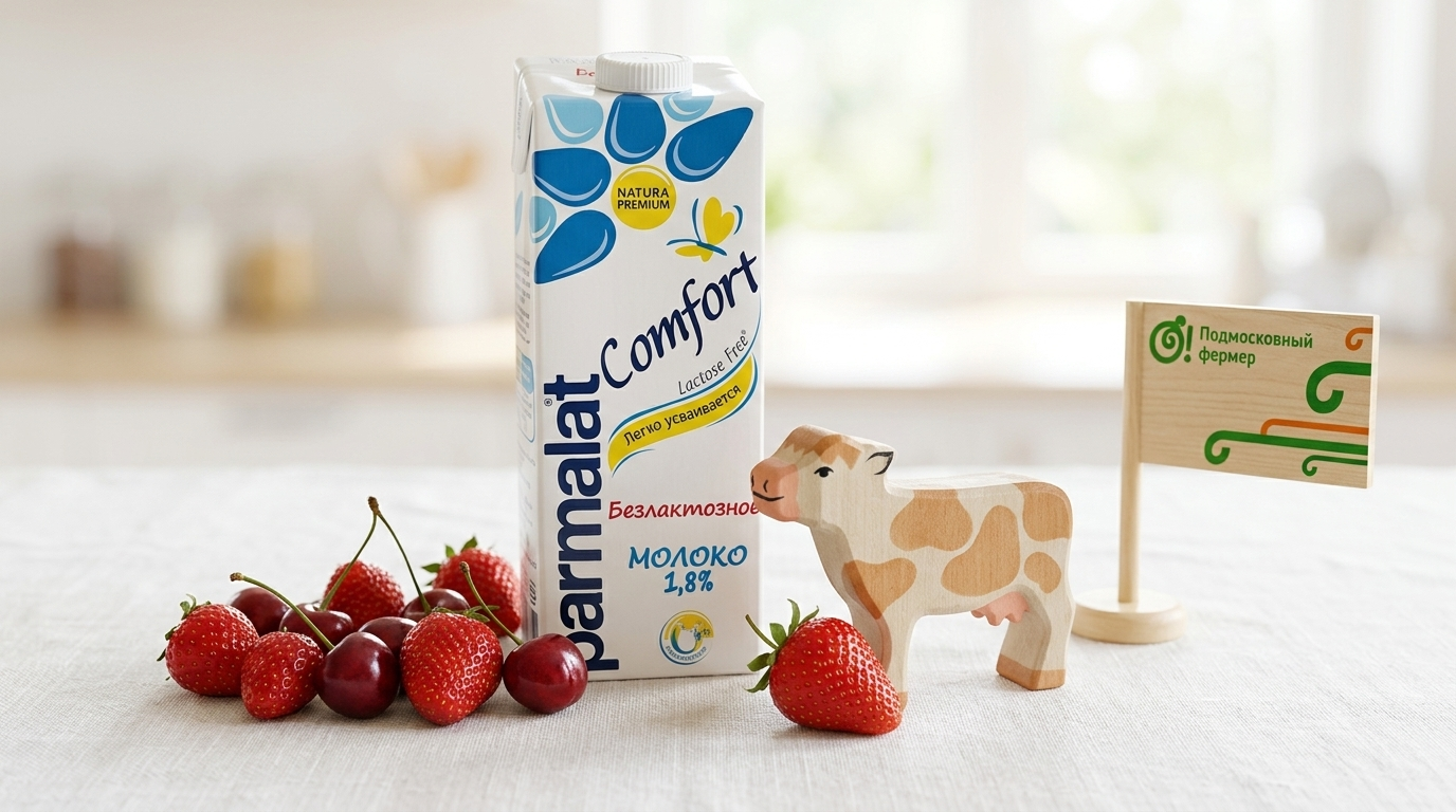 Молоко parmalat безлактозное 1,8% 1 литр
