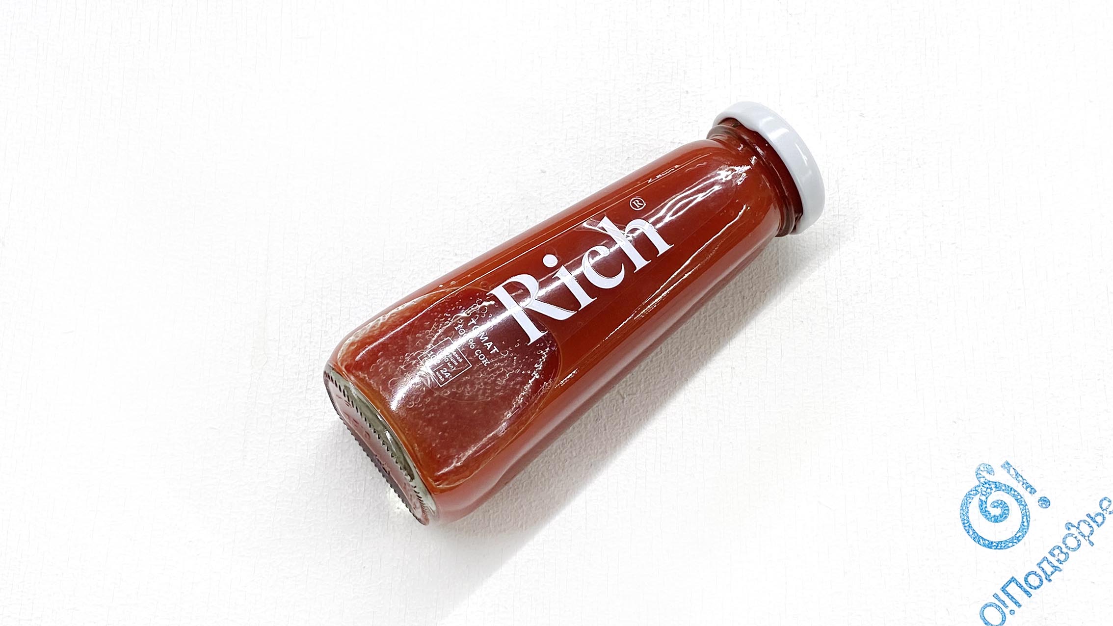 Томатный 100% сок "Rich", осветленный, 0,2 литра, (Зл)