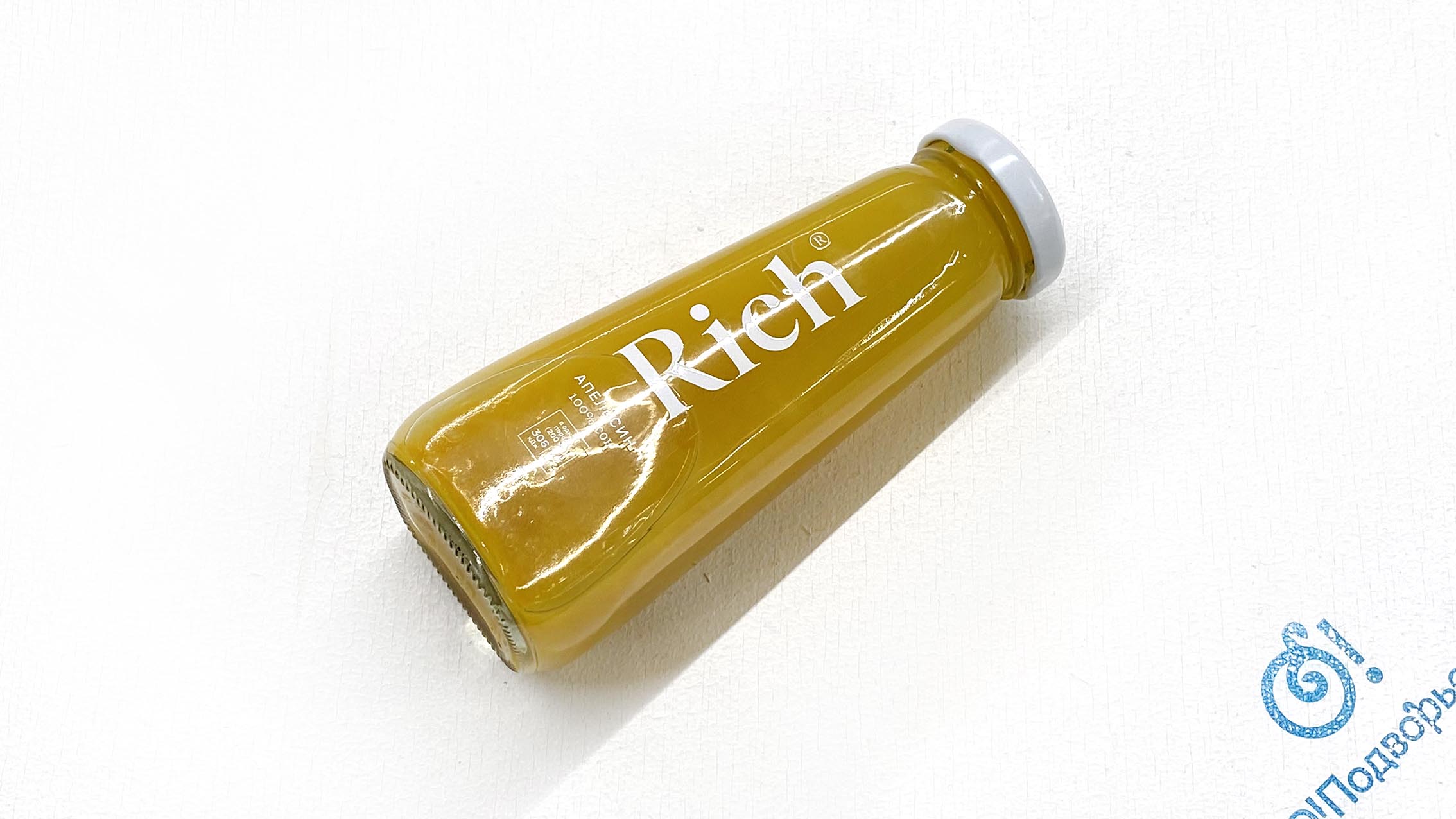 Апельсиновый 100% сок "Rich", осветленный, 0,2 литра,(Зл)