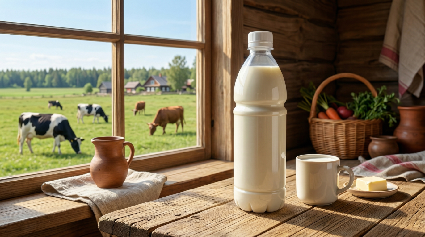 Молоко домашнее коровье