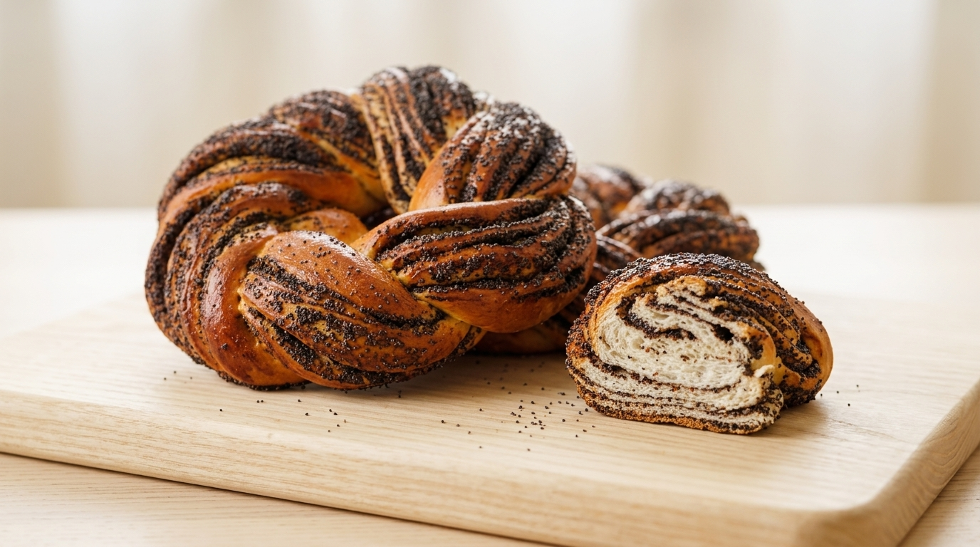 Калач с маком 200 г Крафтовый