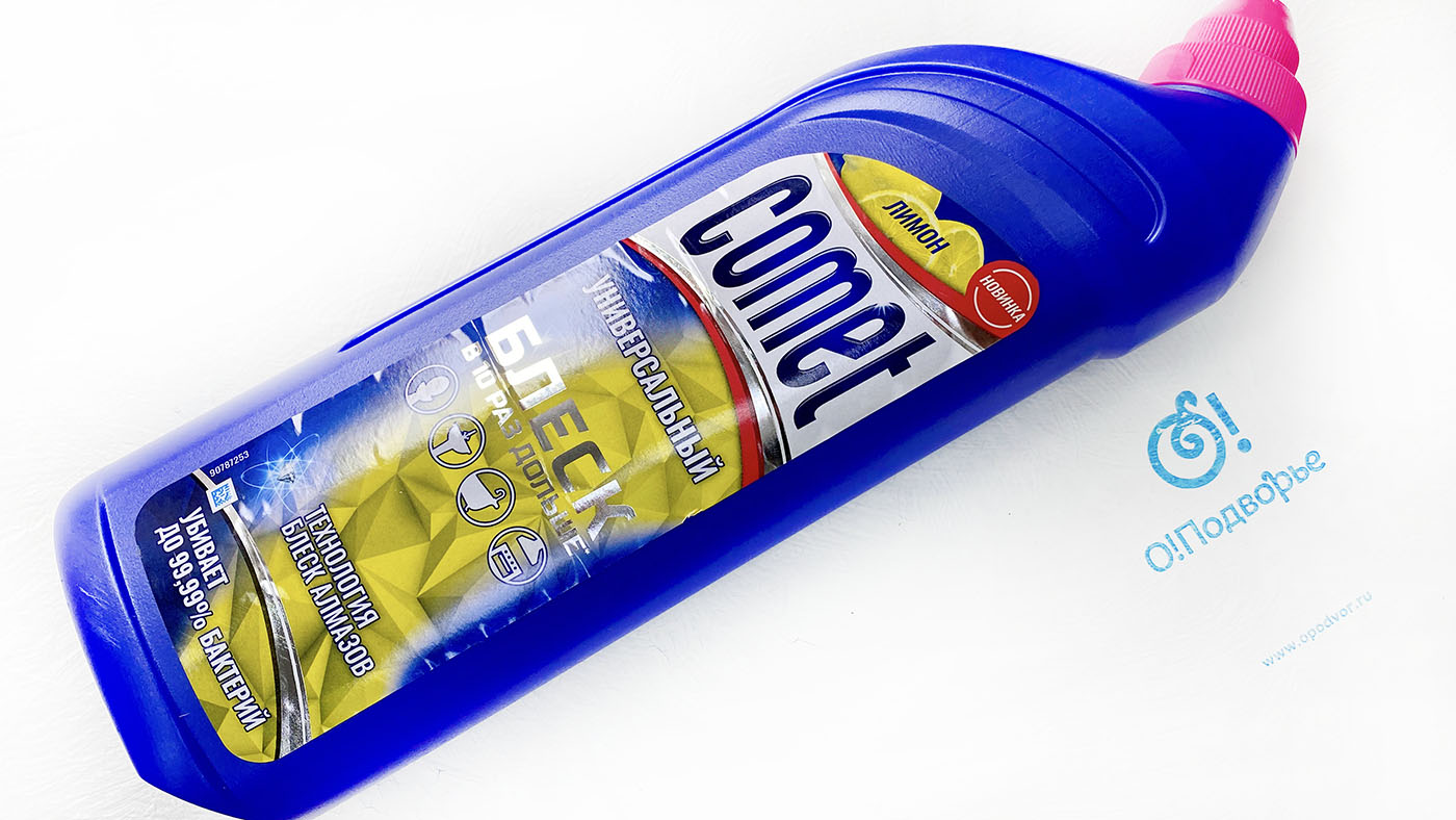 Средство чистящее с дезинфицирующим эффектом, чистящий гель COMET "Лимон" 850 мл.