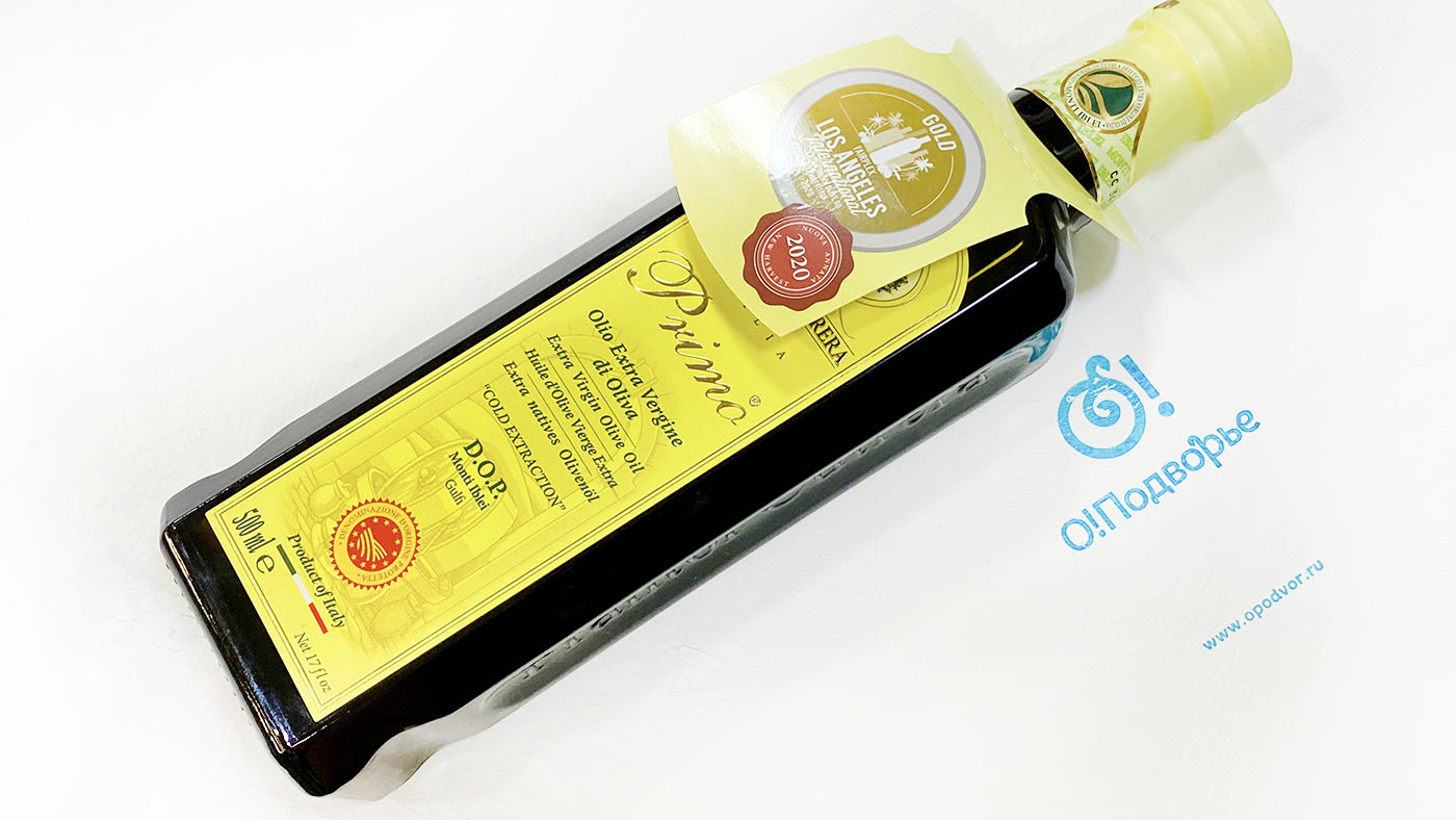 Масло оливковое нерафинированное PRIMO Первый холодный отжим 500 мл