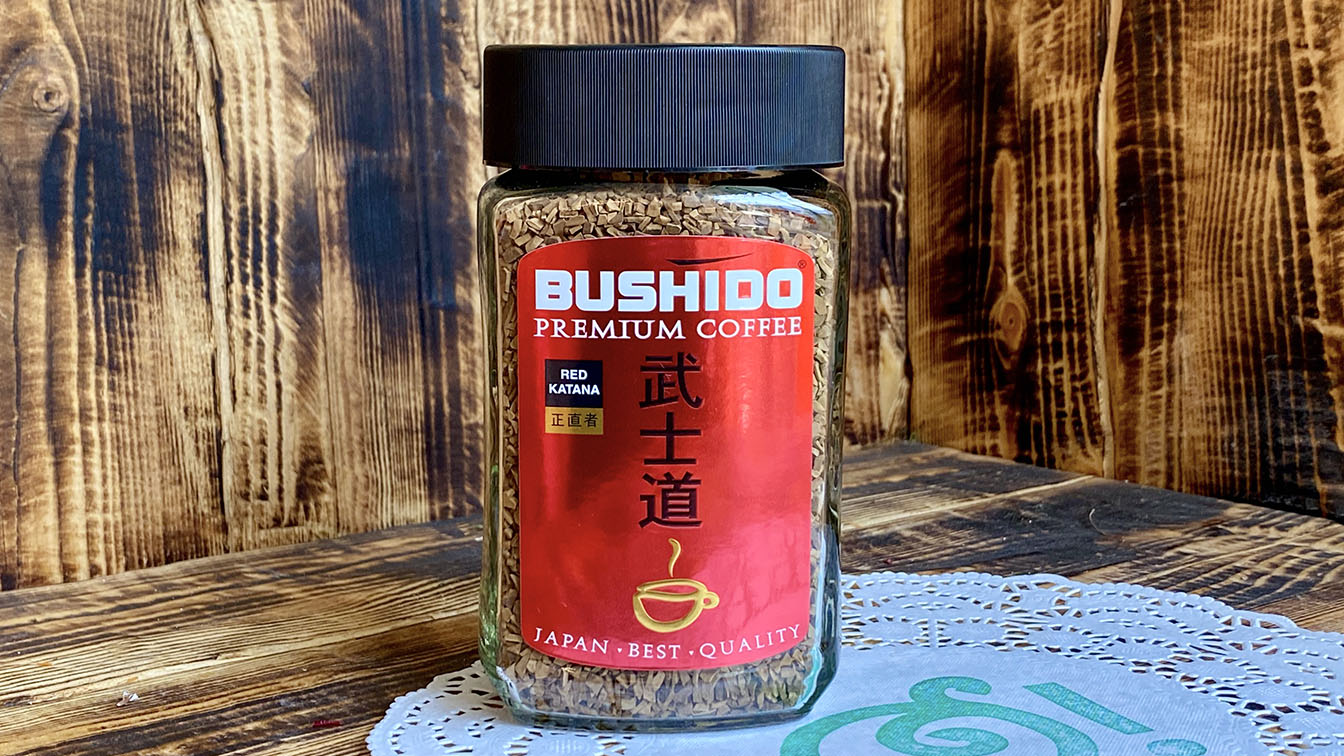 100% натуральный растворимый сублимированный кофе BUSHIDO RED KATANA Арабика PARANAGUA Швейцария 100 грамм