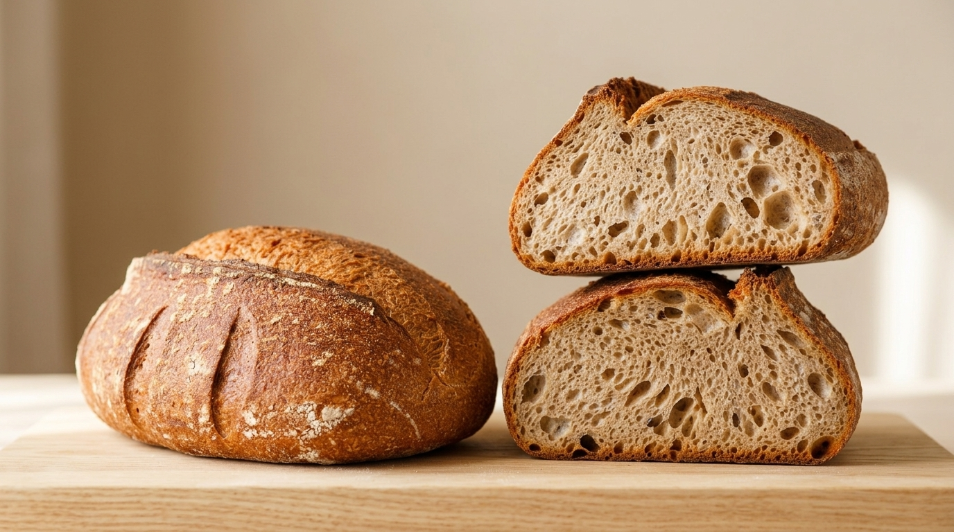 Хлеб "Тартин" пшенично-ржаной на закваске 500 г (половинка) Крафтовый