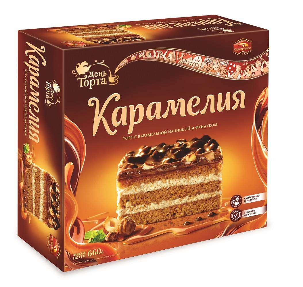 Торт с карамельной начинкой и фундуком "Карамелия", Черемушки, 660 грамм