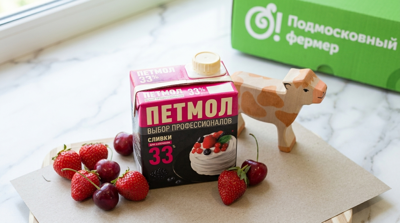 Сливки Петмол 33% 500 гр