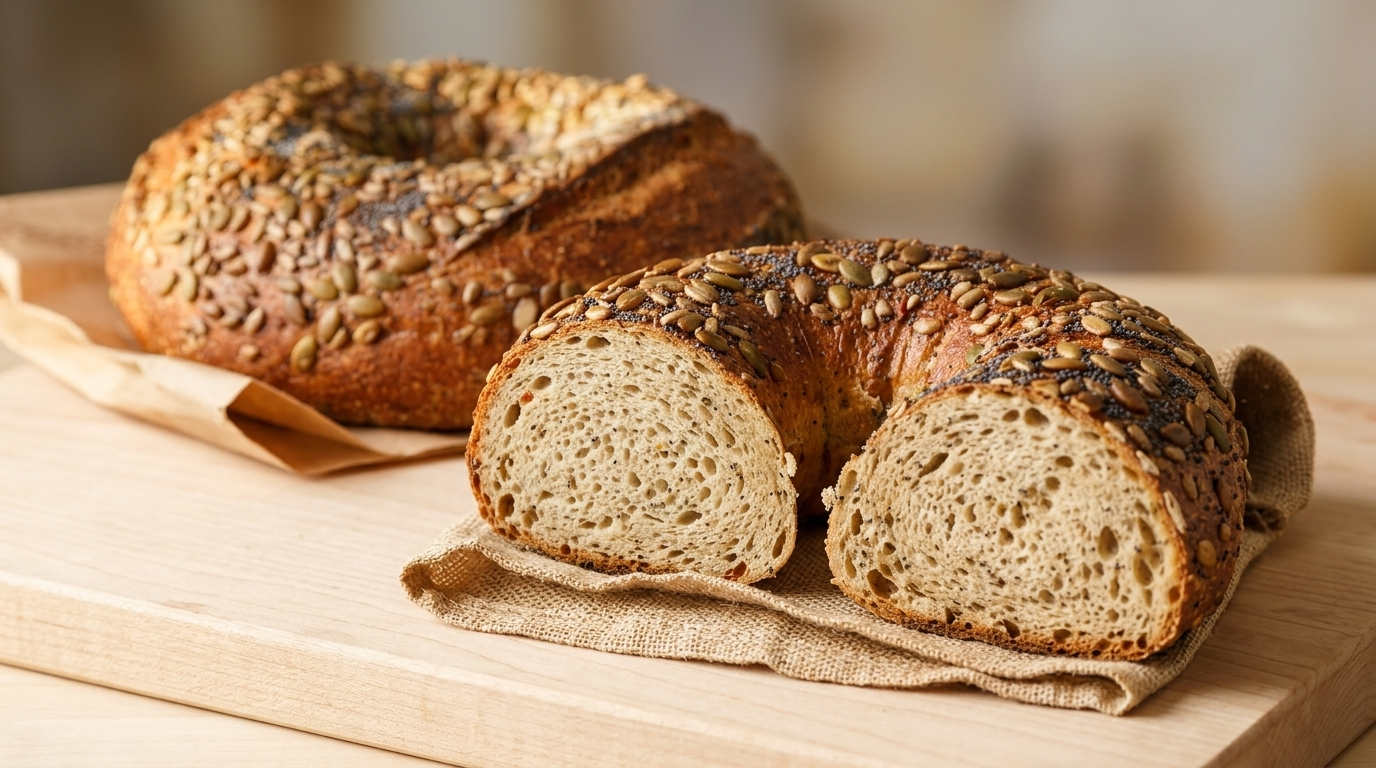 Хлеб мультизерновой на закваске 500 г (половинка) Крафтовый