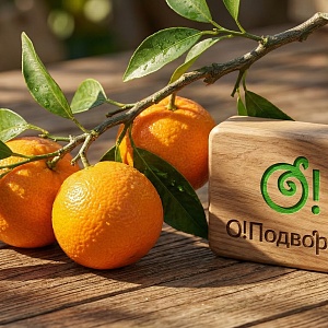 Мандарины на ветке (Фруктовый бутик)