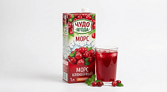 Морс "Чудо ягода клюквенный" 1 литр (ВТ)
