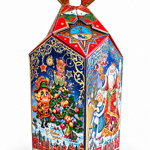 Коробка подарочная новогодняя 14×31×14 см