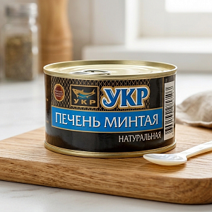 Консервы рыбные "Печень минтая, натуральная", 227 грамм