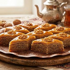 Восточный десерт "Пахлава Бакинская" с грецким орехом (Римма)