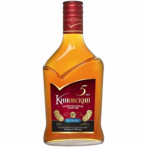 КОНЬЯК КИНОВСКИЙ 5ЛЕТ 100мл ФЛЯГА