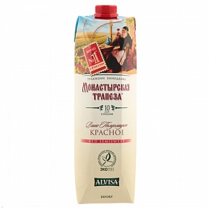 ВИНО МОНАСТЫРСКАЯ ТРАПЕЗА 1.0Л К.П/СЛ