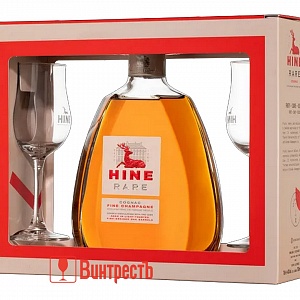 КОНЬЯК ХАЙН РАР ВСОП 0.7Л в ПУ + бокалы 