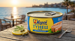 5 Морей Тунец натуральный филе в собственном соку, 185 грамм
