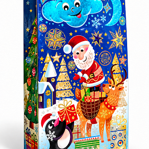 Коробка подарочная новогодняя 12×21×4,5 см