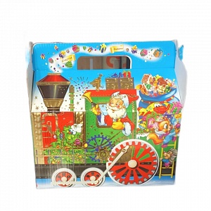 Подарочная новогодняя  коробка &quot;Паровозик&quot;, 21х20х21 см