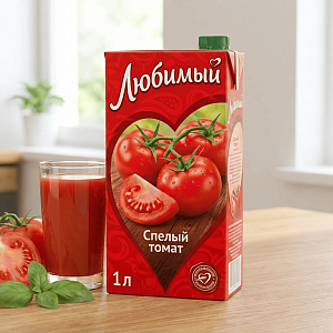 Сок Любимый "Спелый томат" 1 литр (ВТ)