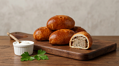 Пирожок "Акуловский" с мясом  80 г Крафтовый