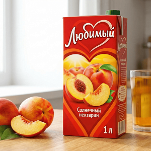 Сок Любимый  Солнечный нектарин 1 литр (ВТ)