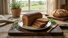 Хлеб черный кирпич половинка 22 завод