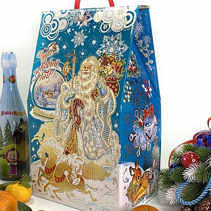 Подарочная новогодняя картонная коробка (пустая) &quot;Зима прекрасна&quot;, 24х17х40 см