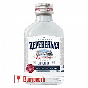 ВОДКА ЗИМНЯЯ ДЕРЕВЕНЬКА СОЛОДОВАЯ 100мл
