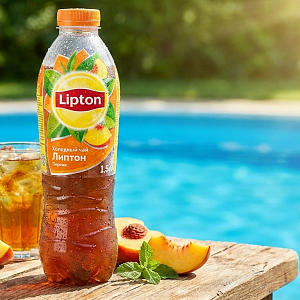 Холодный чай "Липтон" со вкусом  персика" 1,5 литра (ВТ)