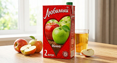 Сок Любимый Яблоко 2 литра (ВТ)