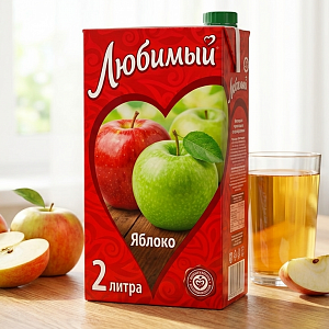 Сок Любимый Яблоко 2 литра (ВТ)