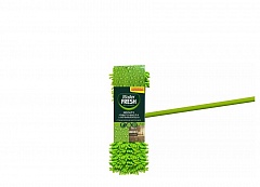 Телескопическая швабра для пола MASTER FRESH насадка микрофибра, длинный ворс