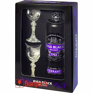 БАЛЬЗАМ РИЖСКИЙ СМОРОДИНА 0.5л в ПУ с рюмками 